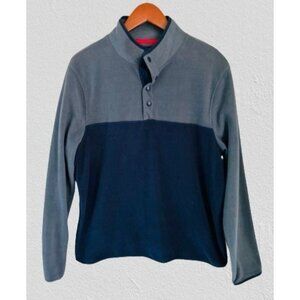 J.CREW Authentic Fleece Pullover Sweatshirt Color-Block Front Size Med